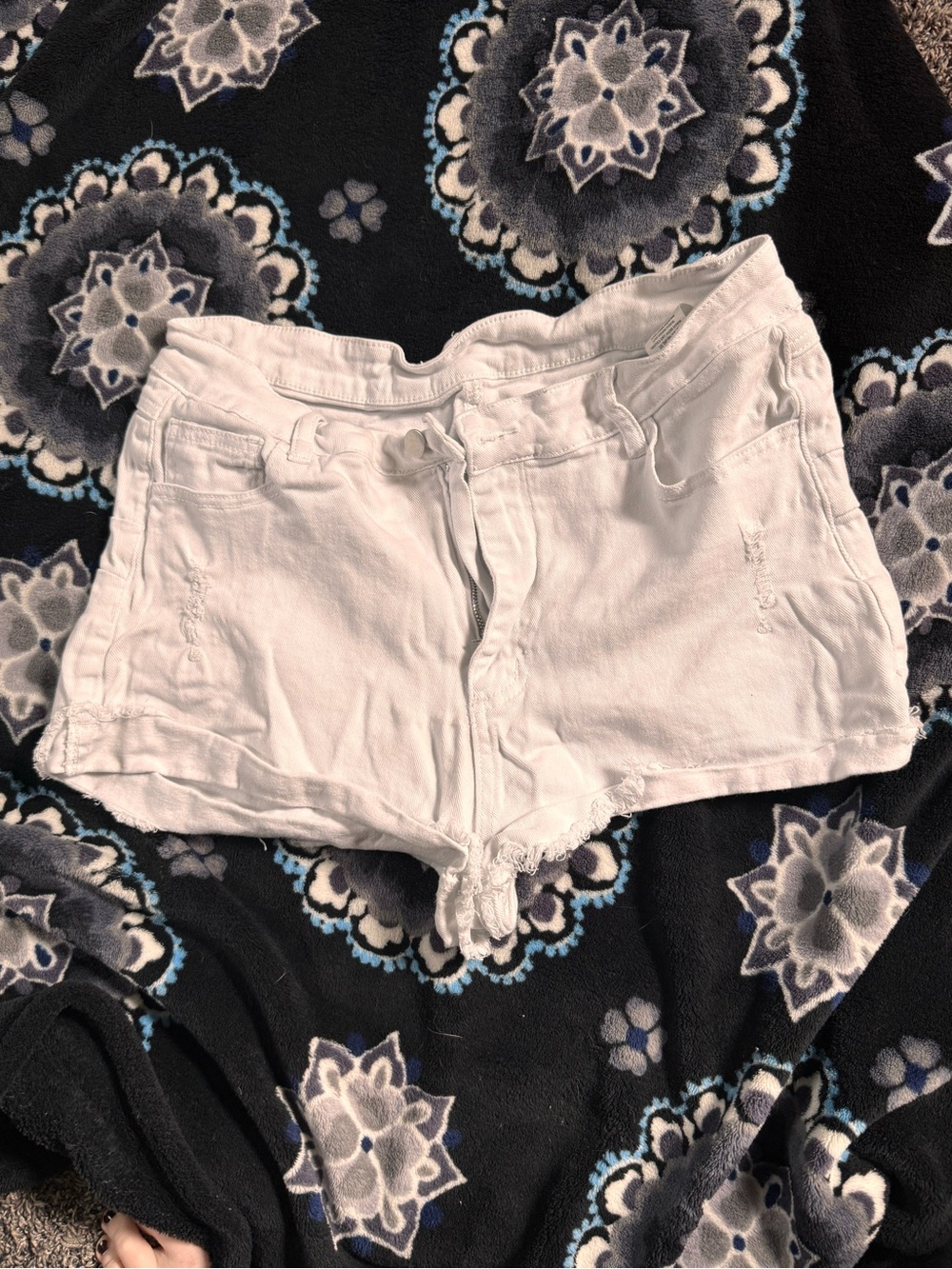 White Women's Denim Shorts - Casual Summer Style